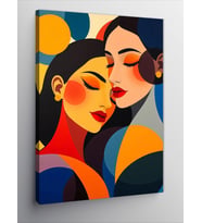 Kanvas Tablo Sarılma Ve Soyut Sanat