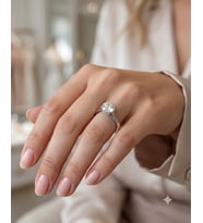 Kadın Moissanite Tektaş Detay Gümüş Yüzük