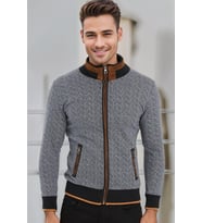 Dewberry Erkek Pamuklu Sweatshirt Balıksırtı Lacivert 9021 Günlük Üst Giyim, Casual Stil, Hafta Sonu Kombini