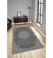 Dijital Baskılı Yıkanabilir Kaymaz Modern Renkli Salon Halısı Mutfak Halısı Yolluk ND-HY-1330 (Gri)