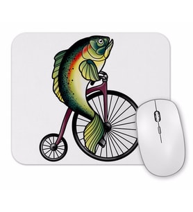 Feminism Fish Without A Bicycle Balık Mouse Pad