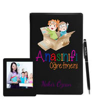 Ana Sınıfı Öğretmenlerine Özel Defter Kalem & Fotoğraflı İnstagram Çerçeve Hediye Seti