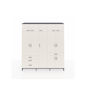 Hyperion Gardrop 11 Raflı 4 Çekmeceli 2 Askılı 220x44x243 Antrasit-Aytaşı/Aytaşı