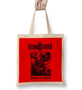 Bolt Thrower Logo 06 Bez Çanta Uzun Saplı