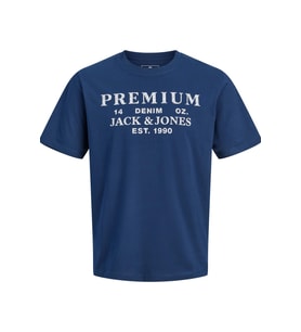 Jack & Jones JPRBLUCALVIN SS Tee Erkek Kısa Kollu Basic T-Shirt Pamuklu (Mavi)