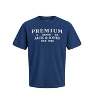 Jack & Jones JPRBLUCALVIN SS Tee Erkek Kısa Kollu Basic T-Shirt Pamuklu (Mavi)
