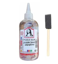 Puzzle Yapıştırıcı 250 ml 1 Adet ve Dağıtıcı Sünger Fırça 1 Adet Monalisa Pazıl Yapıştırıcısı