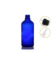 50ml mavi cam içten damlalıklı şişe siyah kapak, 12 adet, damlalıklı şişe, damlatmalı şişe