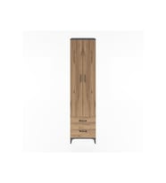 Hyperion Dolap 5 Raflı 2 Çekmeceli 2 Kapaklı 60x44x243 Antrasit-Çam