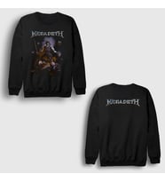 Presmono Unisex Siyah Cyber Army V2 Megadeth Sırt Baskılı Sweatshirt 516281tt