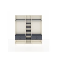 Arges Gardrop 10 Raflı 4 Çekmeceli 2 Askılı 220x30x243 Aytaşı-Antrasit