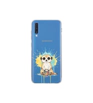 Samsung Galaxy A70 ile Uyumlu Splash Mirket Tasarımlı Şeffaf Silikon Kılıf