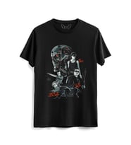 Terminatör Tasarımlı Baskılı Siyah Tshirt