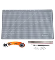 Hodbehod A2 Gri Renk 60X45CM Çift Taraflı Kesim Altlığı Hobi Cutting Mat Set