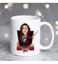 Kişiye Özel Bilgili Öğretmenim Karikatürlü Esprili Bardak