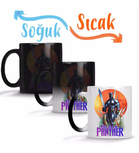 Pantera Negra Rei de Wakanda Sihirli Kupa Bardak Porselen