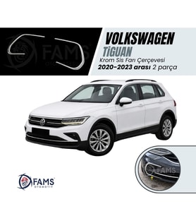 Vw Tiguan Facelift 2020-2023 Arası Krom Sis Farı Çerçevesi 2 Prç, P.Çelik