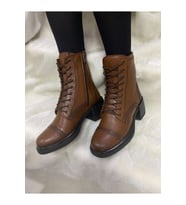 BURÇ GERÇEK DERİ KAHVE LASTİK BAĞLI KADIN POSTAL (B19A) - KAHVERENGİ - 40 - ST01642-KAHVERENGİ-40