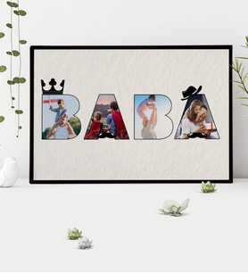 BK Gift Kişiye Özel Fotoğraflı Baba Tasarımlı Kanvas Tablo-1