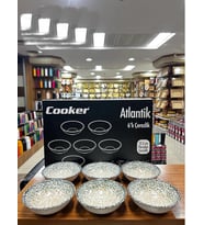 Cooker Porselen 12.5cm Atlantik Çerezlik Kase 6'lı