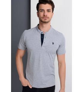 T8560 DEWBERRY T-SHIRT-GRİ