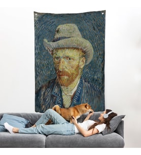 Vincent van Gogh - Hasır Şapkalı Otoportre Duvar Örtüsü-7481