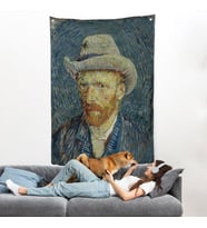 Vincent van Gogh - Hasır Şapkalı Otoportre Duvar Örtüsü-7481