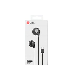 UİİSİİ C1 High-Quality Earphones Type-c Girişli Mikrofonlu Kablolu Kulaklık (Siyah)