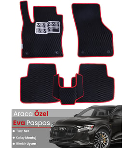 AUDİ E-TRON (2018-2024) Uyumlu EVA Paspas Tam Set–Araca Özel,Su Geçirmez,Kolay Montaj