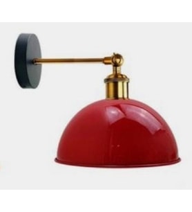 MYLİGHTS  MODERN SPOR RUSTİK RETRO MAFSALI HAREKETLİ DUVAR APLİK OKUMA LAMBASI  GECE LAMBASI   (Kırmızı-Siyah)