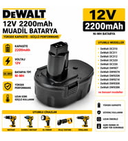 DEWALT DW977, DW979, DW980, DW981 ile Uyumlu Muadil Matkap Bataryası