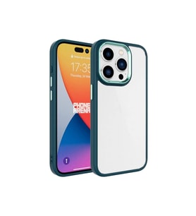 Apple iPhone 15 Pro Max Uyumlu Kılıf Zore Krom Kapak (Koyu Yeşil)