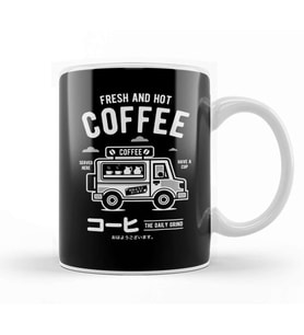 Fresh And Hot Coffee Kupa Bardak Porselen