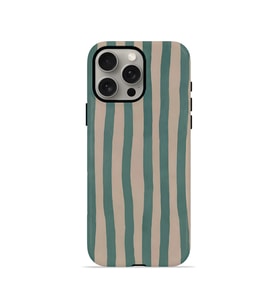 iPhone 15 Pro Vorian Çift Katmanlı MagSafe Kılıf Sage Riviera Stripe