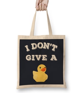 Fuck I Don't Give A Duck Bez Çanta Uzun Saplı
