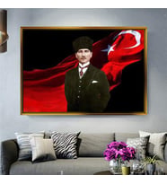 Altın Çerçeveli dekoratif tablo a666 (Gold)