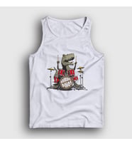 Presmono Unisex Beyaz Dinos Dinozor Drums Bateri Atlet 370828tt (Beyaz)