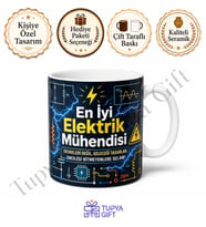 Elektrik Mühendisine Hediye Baskılı Kupa Bardak Elektrik Mühendisliği Hediyesi