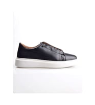 Pierre Cardin 62113 Erkek Deri Casual Ayakkabı (Siyah - Beyaz)