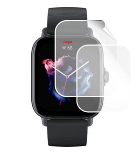 Amazfit GTS 3 Saat Ekran Koruyucu Tam Kaplama TPU Film 2 Adet (Şeffaf)
