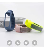 Xiaomi Mi Band 4 Uyumlu Kordon Hasır Örgü Cırt Cırtlı Terletmeyen Zore KRD-03 Kumaş Kayış