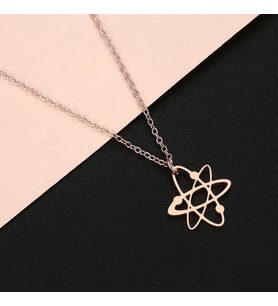 Kişiye Özel 925 Ayar Gümüş Atom Kolye