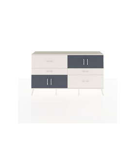 Arges Konsol 2 Raflı 4 Çekmeceli 4 Kapaklı 176x30x99 Aytaşı-Antrasit/Aytaşı