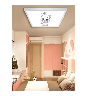 Genç Odası Avize-60cmx60cm-54watt-led-6500 Kelvin (beyaz)-, Trendyol Tekli Avize-minnoş Kedi Avize