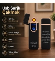 Kişiye Özel Çift Yön Baskı Seçeneğiyle Usb Şarjlı Çakmak - Hemen Kargo