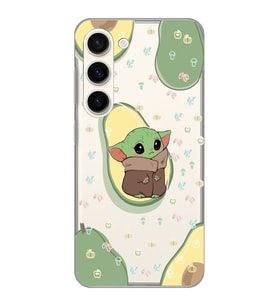 Samsung Galaxy S23 Uyumlu Baby Yoda Desenli Şeffaf Telefon Kılıfı