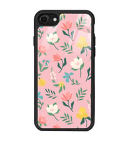 iPhone 8 Pinky Flowers Tasarımlı Glossy Telefon Kılıfı