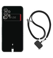 Samsung Galaxy M14 Kılıf Resimli Boyun Askılı İpli Desenli Silikon My Love 1402