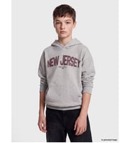 LCW Kids Gri New Jersey Baskılı Erkek Çocuk Sweatshirt