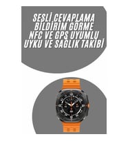 Mey İthalat® Tüm Telefonlara Uyumlu Akıllı Saat Uyku ve Sağlık Takibi Nabız Ölçer Adım sayar